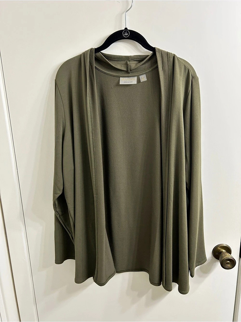 Brandis Olive Long Sleeve Tunic Size 1X Like New